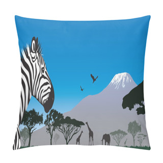 Personality  Sunset In Africa Pillow Covers