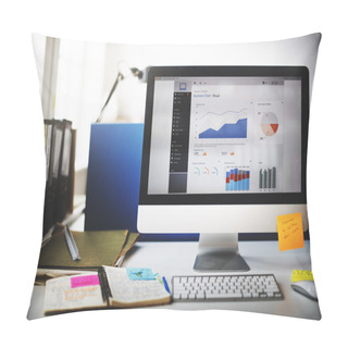 Personality  Monitor With Strategy Research Data Pillow Covers