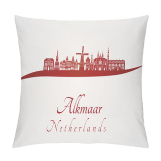 Personality  Alkmaar Skylinei N Red Pillow Covers