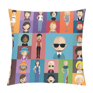 Personality  Set Of Different Avatars  Pillow Covers