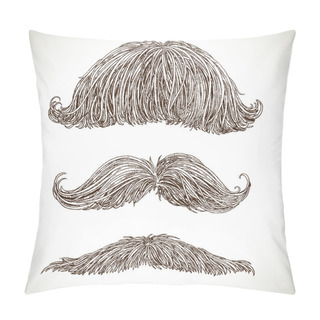Personality  Retro Mustache Set 3 Pillow Covers