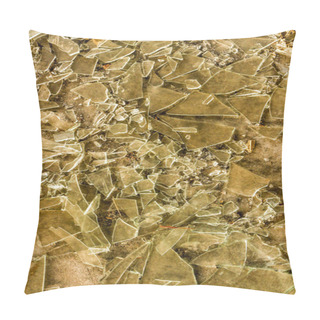 Personality  Dive Into The Fractured World Of Shattered Glass With This Mesmerizing Texture, Capturing The Intricate Patterns And Jagged Edges Of Fragmented Panes Pillow Covers