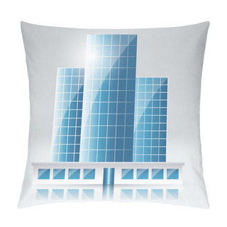 Personality  Cityscape Background With Skyscrapers Pillow Covers