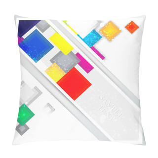 Personality  Vector Abstract Background With Squares. Pillow Covers