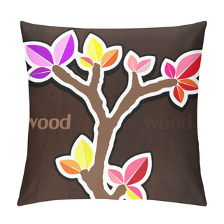 Personality  Vector Illustration Of Spring Tree. Pillow Covers