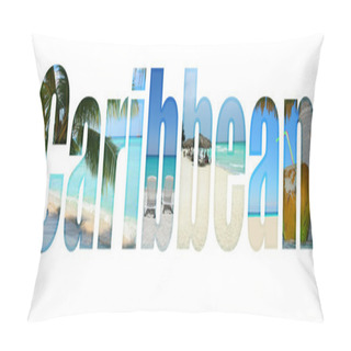 Personality  Caribbean With Tropical Theme Letters Pillow Covers