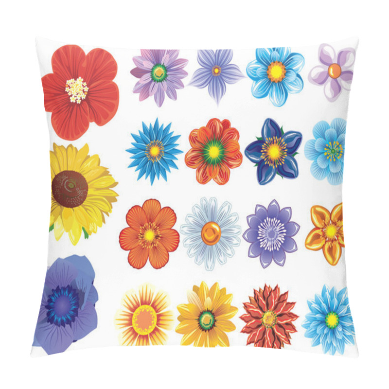 Personality  Set of flower graphics vector pillow covers