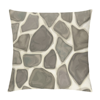 Personality  Texture Of  Grey Stonewall. Pillow Covers