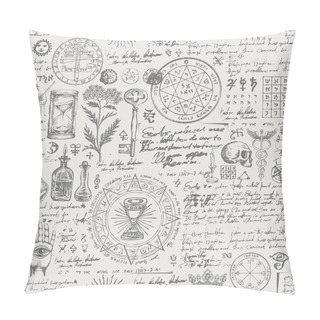 Personality  Abstract Seamless Pattern With Sketches And Notes Pillow Covers