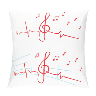 Personality  EKG Of Music Pillow Covers