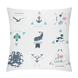 Personality  Hipster Icons Set Pillow Covers