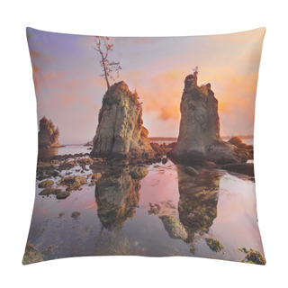 Personality  Sunset Over Pig And Sow Inlet At Oregon Coast Pillow Covers