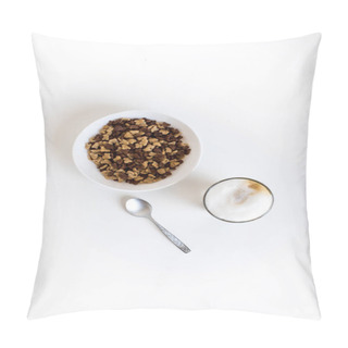 Personality  Glass Of Coffee And Cornflakes  Pillow Covers