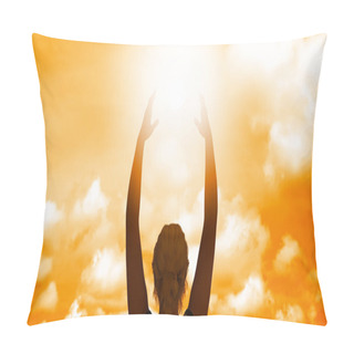 Personality  Woman Holding The Sun Pillow Covers