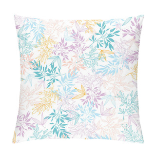 Personality  Colorful Pastel Branches Seamless Pattern Background Pillow Covers