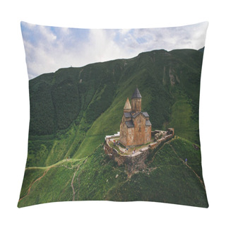 Personality Old Castle In Mountains Pillow Covers