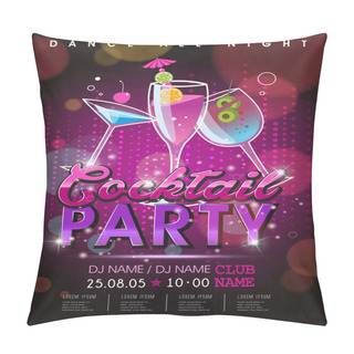 Personality  Fantastic Cocktail Party Poster Design  Pillow Covers