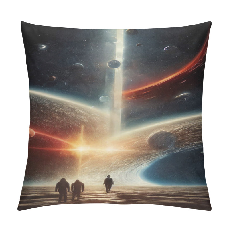 Personality  Concept Art Illustration Of Interstellar Astronauts Beyond Space And Time In Universe Pillow Covers