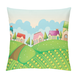 Personality  Colony Of Houses In Nature Pillow Covers