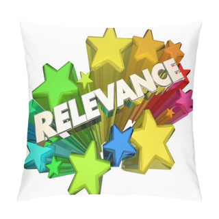 Personality  Relevance Word Stars Important Relevant Information 3d Illustration Pillow Covers