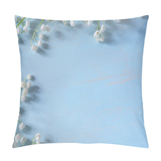 Personality  Art Spring Floral Border Background With White Lily Valley Pillow Covers