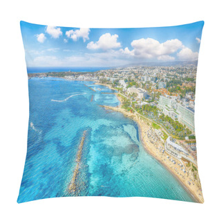 Personality  Landscape With Vrisoudia Beach , Paphos, Cyprus Pillow Covers
