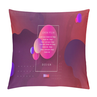 Personality  Design Of A Dark Purple Shade With A Set Of Randomly Drawn Abstract Geometric Shapes And Circles Pillow Covers