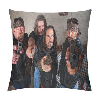 Personality  Biker Gang With Weapons Pillow Covers