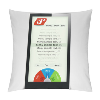 Personality  Vector Illustration Of A Touchscreen Smartphone Pillow Covers