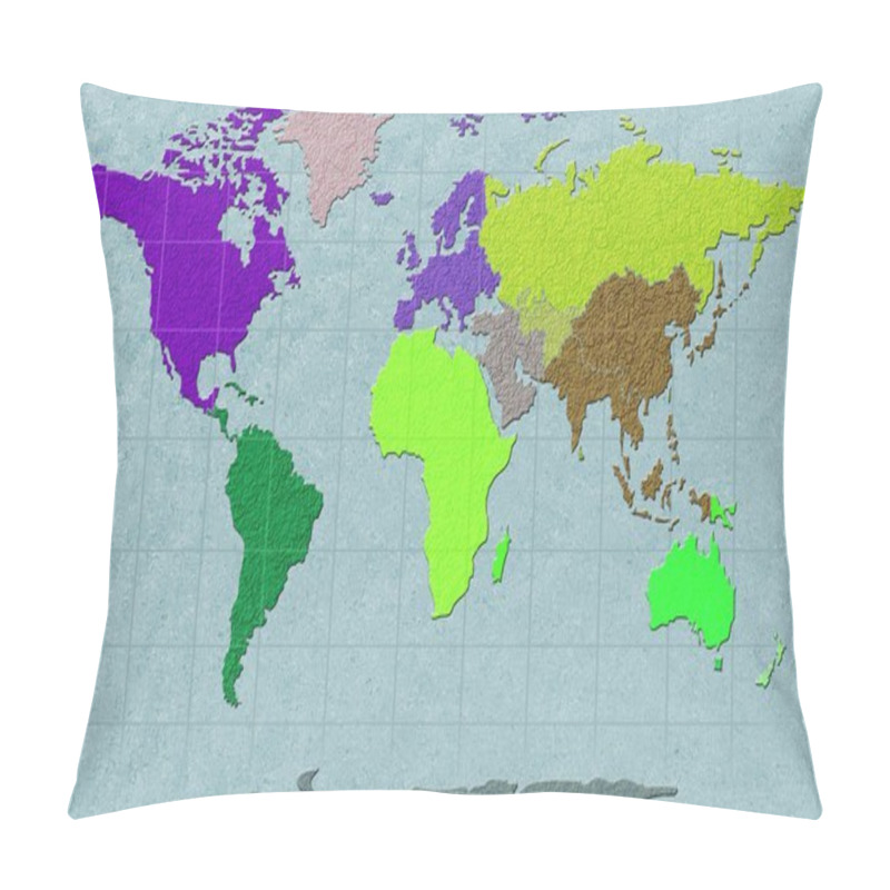 Personality  World Map Illustration Pillow Covers