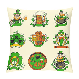 Personality  Set Of Nine Pictures For St. Patricks Day. Pillow Covers