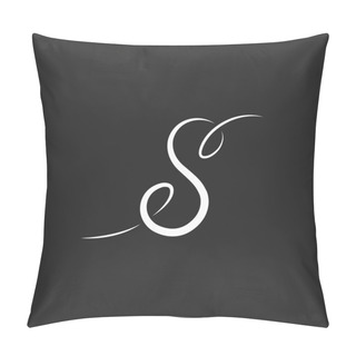 Personality  White Letter S Logo Pillow Covers