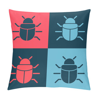 Personality  Pop Art System Bug Concept Icon Isolated On Color Background. Code Bug Concept. Bug In The System. Bug Searching.  Vector. Pillow Covers