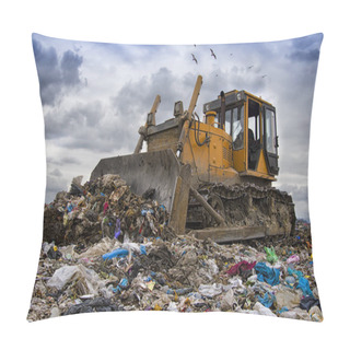Personality  Bulldozer Working Pillow Covers