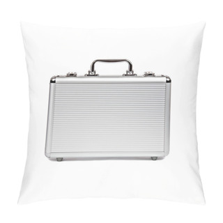 Personality  Metallic Suitcase On White Background Pillow Covers