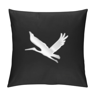 Personality  Bird Flying Shape Silver Plated Metallic Icon Pillow Covers