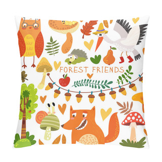 Personality  Woodland And Forest Animals. Pillow Covers