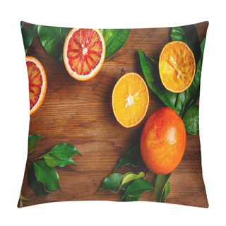 Personality  Still Life With Ripe Juicy Citrus Fruits  Pillow Covers