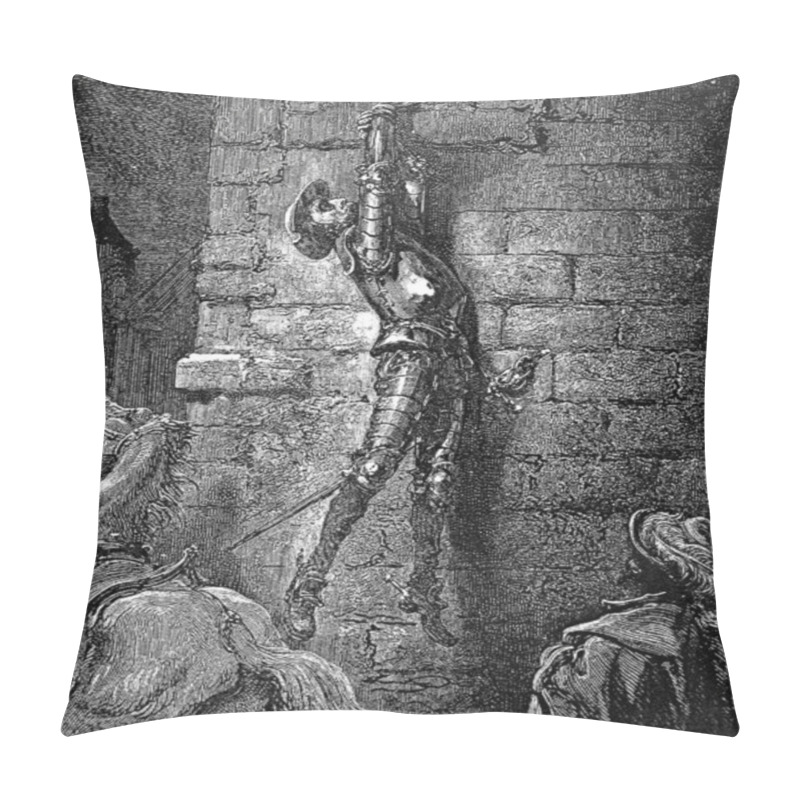 Personality  Maritornes Leaves Don Quixote Hanging From The Window Pillow Covers