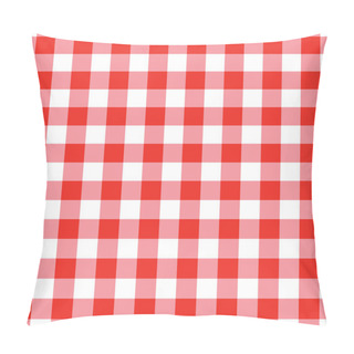 Personality  Red Checkerboard Tablecloth - Vector Illustration Pillow Covers