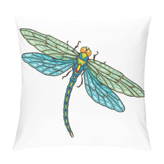 Personality  Pattern With Dragonflies Fluttering Through Space Pillow Covers