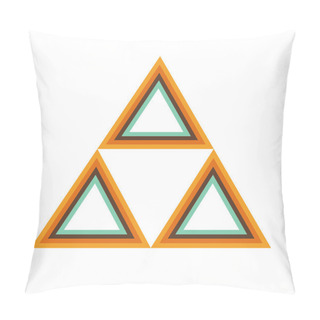 Personality  Retro Triforce Geometric Triangle Symbol. For Poster Or T -shirt Design Pillow Covers