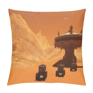 Personality  Mars Planet Outpost Pillow Covers