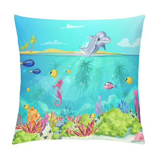 Personality  Cartoon Sea Life Template Pillow Covers