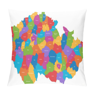 Personality  Czech Republic Map Pillow Covers