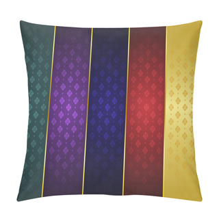 Personality  Thai Art Scroll Thai Art Pattern,  Pattern Background Vector Pillow Covers