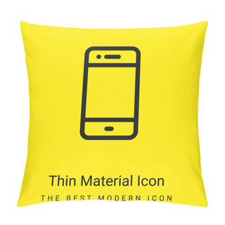Personality  Big Telephone Minimal Bright Yellow Material Icon Pillow Covers