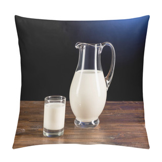 Personality  Fresh Milk In Glass And Jug  Pillow Covers