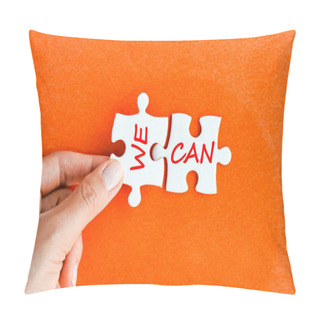 Personality  We Can  Positive Message On Puzzle Pieces Pillow Covers