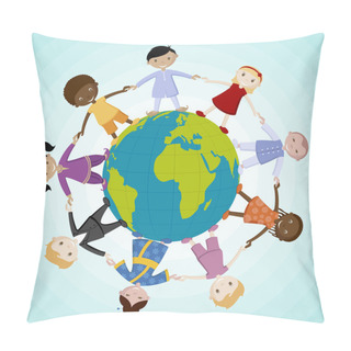 Personality  Kids Around The Globe Pillow Covers